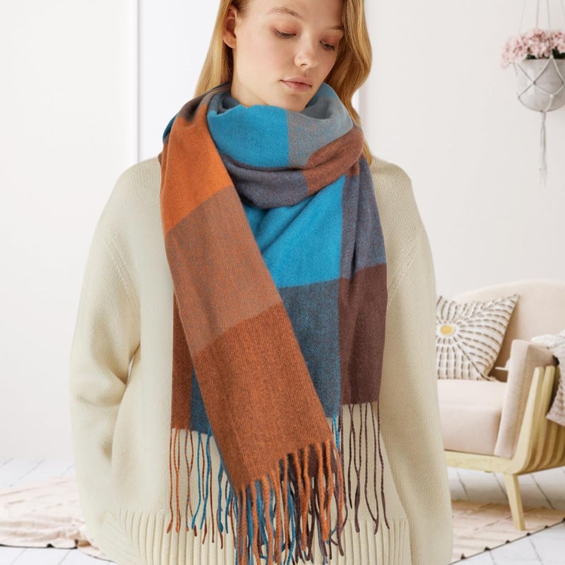 BLATIAL Store Womens Scarf Winter Blanket Large Scarves Thick Soft Warm Plaid Chunky Scarfs - Image 5